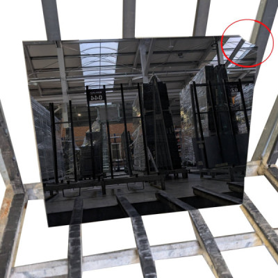 ESG Float sklo 4 mm 500x599mm , RAL 9005