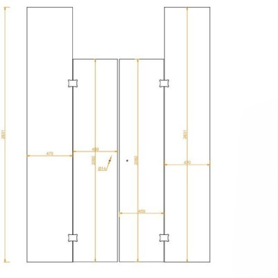 ESG Float sklo 8mm – 459 x 2092 mm