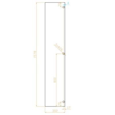 Float sklo 5mm – 202 x 1578 mm