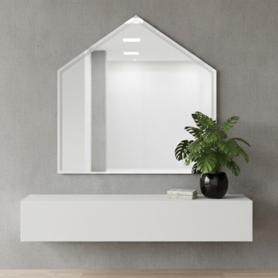 Zrkadlo 4mm atyp, pieskované, 1308 x 1232 mm