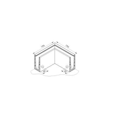 BM0004FDPR701690OUT - Vonkajší rohový profil pre sklenené zábradlia RAL 7016