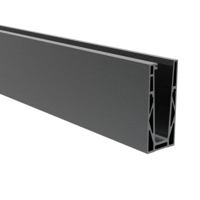 BM0004FDP6000R7016 - U-profil pre sklenené zábradlia RAL 7016