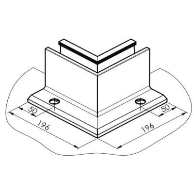 BM0006R701690IN - Vnútorný rohový profil L kotvenie RAL7016