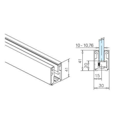 MC PC 10 A - KOREKČNÍ PROFIL 3 m - CUT 100 - SET