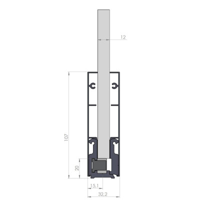 MC PC 12 N - rohový profil 5 m - CUT 100 - SET